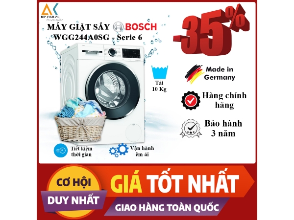 Máy Giặt Bosch seri 6 9 Kg WGG244A0SG